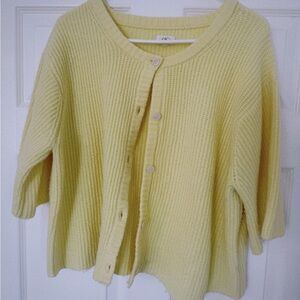 Aerie Light Yellow Women's Cardigan